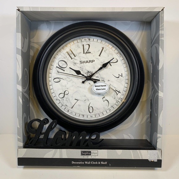 Sharp Wall Decor Sophia Elan Home Wall Clock In And Shelf Sharp